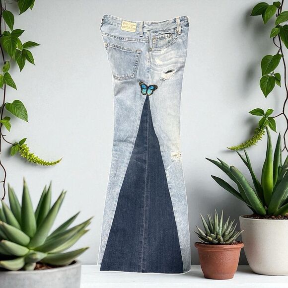 AG Adriano Goldschmied Jeans 25R Reworked Flare The Rhett High Rise Distressed - Picture 3 of 6